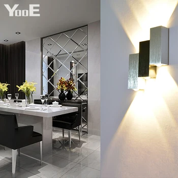 YooE 6,0 Işık Açık Duvar Lambası AC100V/220V Alüminyum Süslemek Koridor aplik Merdiven Yatak Odası LED Duvar Işık LED