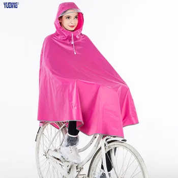 Yuding Yağmur Panço Polyester Bisiklet Kalın Yağmurluk Profesyonel Yağmur Panço Erkek Yağmurluk Yansıtıcı Bant Bisiklet Yağmurluk