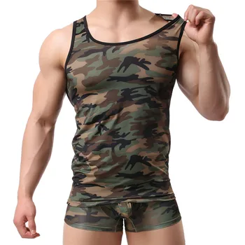 YUFEİDA Spor Erkek Tank Top Ordu Camo Kamuflaj Vücut Anlaşmalı Tank Atlet Gömlek Giyim Kolsuz Üstler Erkek