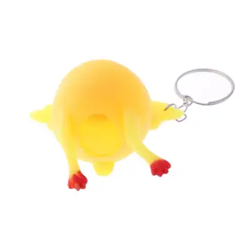 Yumurtacı Tavuk yenilik Cadılar Bayramı Komik Araçlar Oyuncak Vent Tavuk Yumurta Stres Topu Anahtar Kalabalık zincirli Çocuk Oyuncakları