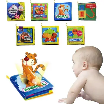 Yumuşak Kumaş Kitap Oyuncak Bebek Erken Hayvan Kitap Bebek Çıngırakları & Cep Bulaşır Boyama Eğitim Aldırmak Öğrenme