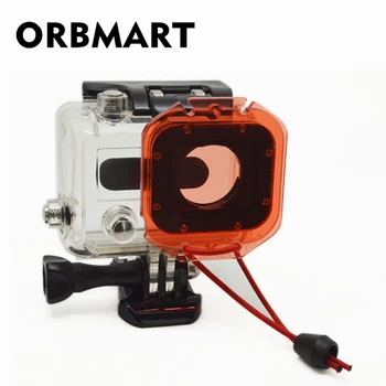 Yüksek Kahraman İpi ile ORBMART Kırmızı Filtre 3. 4+ Spor Eylem Kamera
