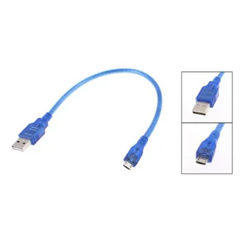 Yüksek Kalite Mavi 12.2 Kablosu Yüksek Hızlı Micro B 5-Pin Erkek Uzatma Kablosu için Erkek USB Kablosu