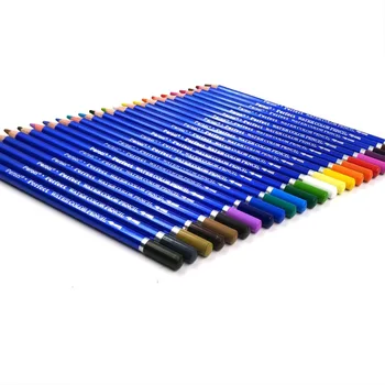 Yüksek Kaliteli 24 Renkli Kalemler lapis de cor profesyonel Suluboya Suda Çözünür Renkli Kalem Güzel Sanatlar Kaynağı için