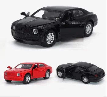 Yüksek taklit Mulsanne model, 1: 34 alaşım çekin geri araba oyuncak, metal döküm, müzik, flash, oyuncak araçlar, ücretsiz kargo