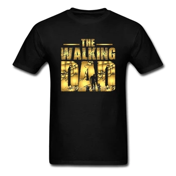Yürüyen Baba T-Shirt O-boyun Pamuk Kısa Kollu Özel Baba Hediye Moda Camiseta Masculina XXXL Erkek Gömlek