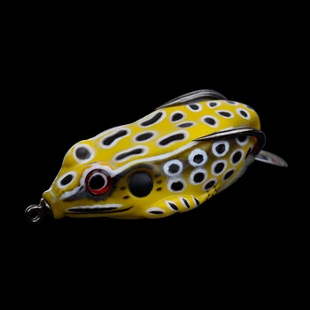Yılan için 3D Gerçekçi Yumuşak Yumuşak Kurbağa Lure Balıkçılık Lure 50MM/14G