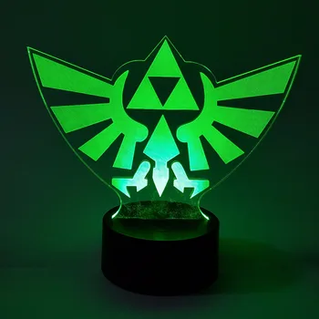 Zelda 3D Aksiyon Figürü Şekil NEFES Yenilik Işık Gece lambası EN VAHŞİ Link Zelda Renk Değişimi Görsel Yanılsama Gösterge LED