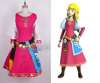 Zelda Zelda Gökyüzüne Kılıç Kadın Cosplay Elbise/Prenses Zelda Kostüm Noel Yetişkin Çocuk Kostümleri Özel Efsanesi