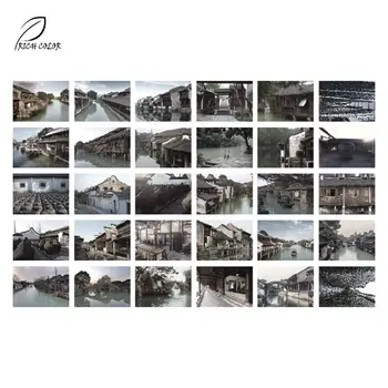 ZENGİN RENK Çin Famours Şehir WuZhen Peyzaj RC1707 30 adet set Kartpostal Kartpostal