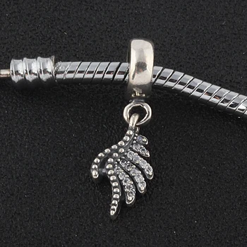 ZMZY Orijinal 925 Gümüş Charms Takı Kristal Kanatlar Kadınlara Hediye için Boncuklar uygun Pandora Bilezik Dangle