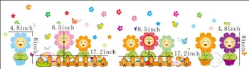 Zs Sticker Çiçek Duvar Çıkartmaları Çocuklar Kız Çocuk Odası Duvar Dekorasyonu için Ev Dekorasyonu Yatak Odası