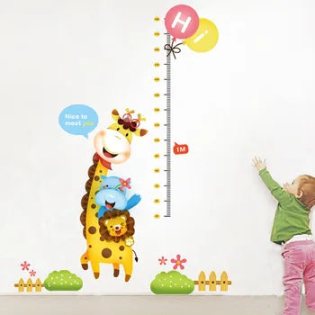 Zürafa küçük aslan çocuk kreş öğretmeni arka plan fikirleri duvar çıkartmaları kaldırma yüksekliği