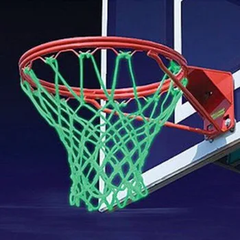 Çekim Yeni Parlayan Işık Yeşil Işık Basketbol Net Sedyenin Top Örgü Naylon Standart Basketbol Potası Eğitim Net