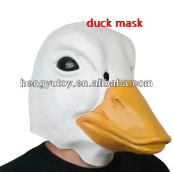Çevre dostu Sevimli ve Sakar Lateks Ördek Kafası Maskesi Komik Cadılar Bayramı Kostüm Maske