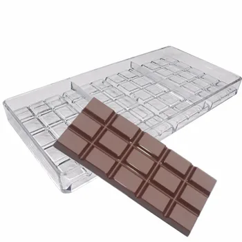 Çikolata Makinesi Enjeksiyon Sabit PC Candy parçalama Bar Çikolata Kalıp Polikarbonat Kalıp