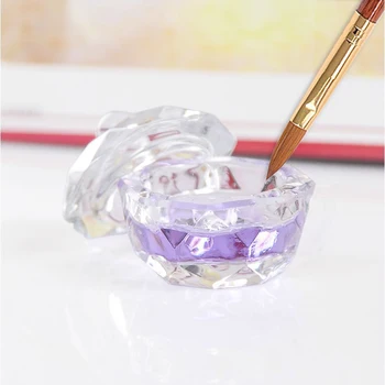 Çivi Sanat Ekipman Akrilik Sıvı Makyaj İçin Tırnak Araçları Kristal Cam Dappen Çanak Bardak Banyosu, Tırnak Şekillendirme Araçları Tozu
