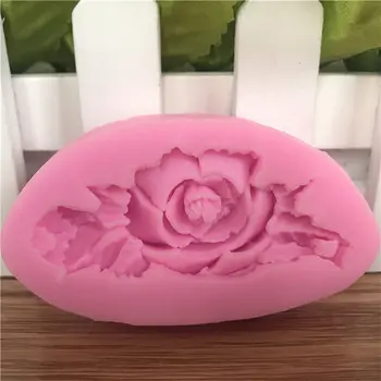 çiçek Şekilli Silikon Basın Kalıp Kek Dekorasyon Fondan Pasta 3D Gıda Sınıfı Silikon Kalıp D008