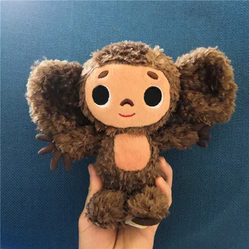 çocuk kız iri gözlü maymun için kahverengi kawaii peluş bebek cheburashka peluş oyuncak hayvan sevimli doğum günü hediyesi Japonya yenilik dolması