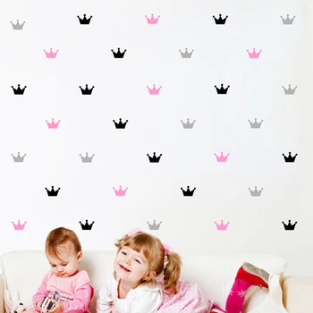 Çocuk odası dekorasyonu için A4 Taç desen sticker,Prenses Bebek Çocuk Odası duvar çıkartması,Mason Jar Girly etiketler,s1