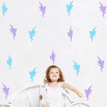 Çocuk Odası Ev Dekorasyonu Sevimli Küçük Jingle Peri Duvar Çıkartmaları Bebek Kreş DİY Duvar Çıkartmaları İçin yaratıcı Çiçek Peri Duvar Sticker