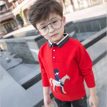 Çocuklar için 2018 Erkek Kazak Rahat kazak Sonbahar Ve Kış Sıcak Çocuk Giyim Çocuk Giyim Kazak