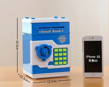 Çocuklar için 2018 Yeni Sıcak kumbara Mini ATM Para Banka Güvenlik Elektronik Şifre Çiğneme Para kasa Makinesi Hediye Çocuklar