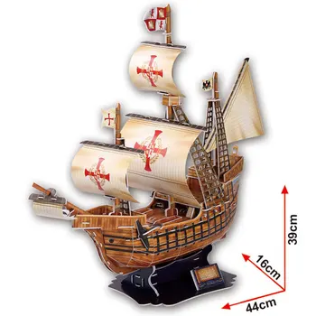 Çocuklar için DİY Yaratıcı Oyuncaklar 3D Puzzle Modeli Santa Maria gemi Modeli Tuğla Oyuncaklar oyuncaklar Eğitici