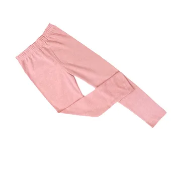 Çocuklar Kız Pantolon 2 Katı Şeker Renk Yumuşak Tayt Pantolon iç Çamaşırı Yün Karışımı-i b} dır