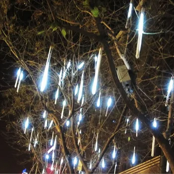 Çok renkli 50CM Meteor yağmuru Yağmur Tüpler AC100-240 Noel Işıkları Düğün Bahçesi Noel Dize Işık LED