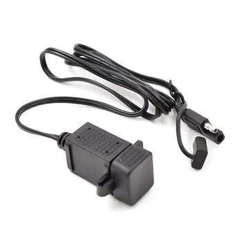 Çıkış parçaları Adaptörü telefon şarj cihazı Güç SAE için Çift USB şarj kablosu en kaliteli 12 V-24 V Çift USB su geçirmez motosiklet 2.1
