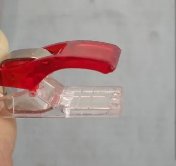 Ölçek yamalı klip güçlü klibi şeffaf plastik Dikiş araç Konumlandırma kelepçe klip