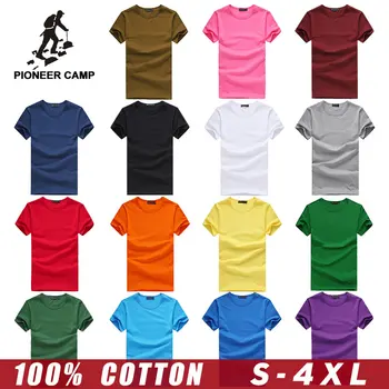 Öncü Kamp t shirt erkek marka giyim yaz pamuk düz t-shirt erkek casual tişört erkek kısa kollu artı boyutu 4XL