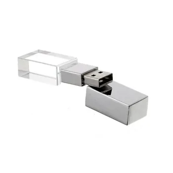 Özel DİY LOGOSU su Geçirmez hızlı Hızlı Kristal Gümüş Metal Kapak USB 2.0 Memory Stick Flash Pen Drive