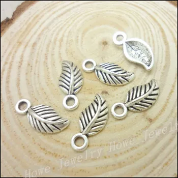 Ücretsiz kargo! 180pcs Antika gümüş Takılar Yaprak Kolye Uygun Bilezik DİY Metal Takı Yapımı Kolye