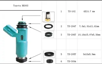 ücretsiz kargo 4 adet (TS)yakıt enjektörü filtresi o-ring plastik rondela pim kılıfı seti Yakıt enjektör tamir seti-RK003