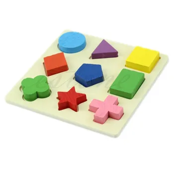Ücretsiz Kargo Bebek Ahşap Öğrenme Montessori Erken Eğitim Oyuncak Geometri Bulmaca