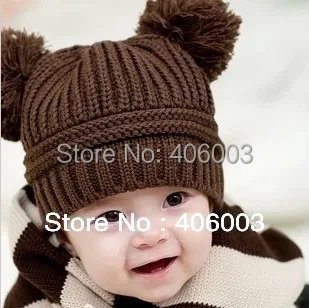Ücretsiz Kargo Bebek Kız Kış Sıcak Şapka Tığ İşi Bebek Şapka Çocuk Şapkaları Sevimli Örme
