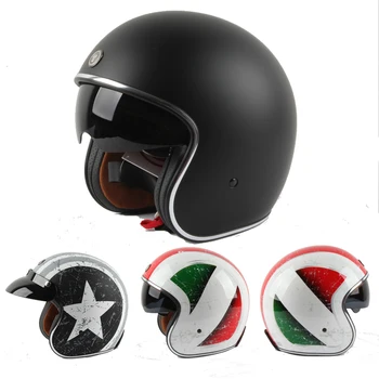 ücretsiz kargo casco vintage vetro ya adam kadın Sarhoş Yarış Açık Yüz kask Jet Kask Chopper motosiklet kaskı capacetes