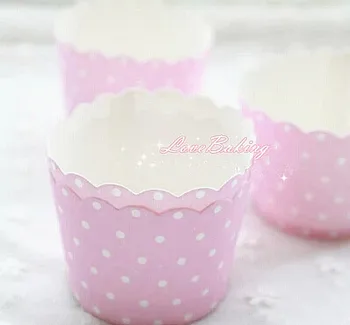 Ücretsiz kargo küçük pembe cupcake kap kek kağıt bardak tutucu,düğün dekorasyon