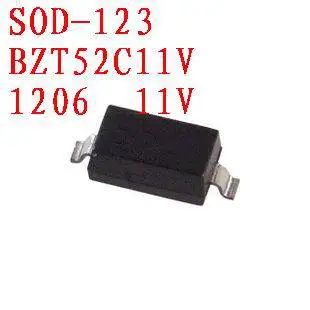 Ücretsiz kargo Zener diyot BZT52C11V SOD-123 100PCS