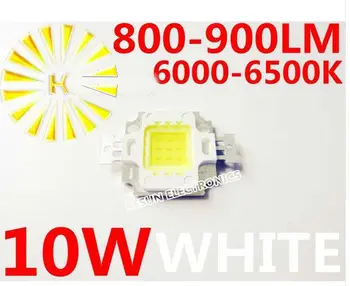 ÜCRETSİZ KARGO 10 ADET 10W Beyaz x 800-900LM 30MİL Sanan Chip SMD Ampul Lamba Işık Yüksek Güç 6000-6500K LED