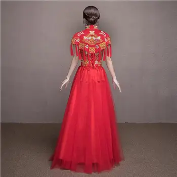 Şangay Hikaye geleneksel Çin düğün elbise Qipao Ulusal Kostüm Kadın Elbise Cheongsam Gelin Denizaşırı Çin Tarzı Elbise