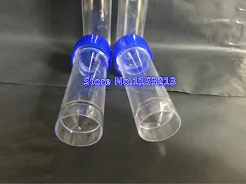 Şeffaf Plastik Yuvarlak İdrar Testi Bardak Kapağı vida 100pcs/lot Plastik şişe kapağı 25 mL İdrar ölçeği ile şişe numune vida