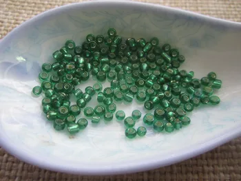 şeker Kuyumculuk DİY yeşil renk İçin 2mm 3000pcs kristal Çek Cam Tohum boncuk, Yeşil Renk renk