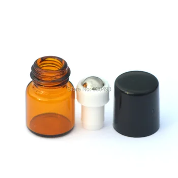 Şişe doldurulabilir 5 adet Mini Rulo Amber Cam Şişelerde Uçucu Yağlar Örnek Şişe Parfüm 1 ml Roll