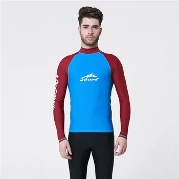 Şnorkel t Shirt Stretch Sörf TShirt Profesyonel Mayo Mens Koruma Döküntü Bekçi Sörf sörf Erkekler için t-shirt